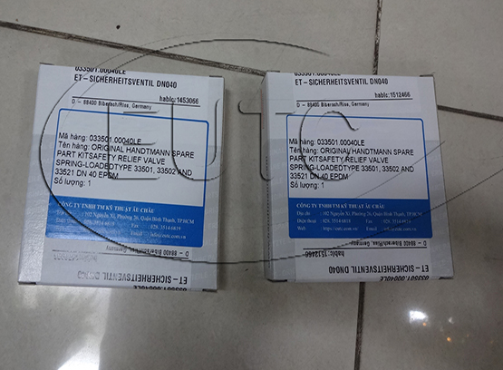 ORIGINAL HANDTMANN SPARE PART KITSAFETY RELIEF VALVE SPRING-LOADEDTYPE 33501, 33502 AND 33521 DN 40 EPDM