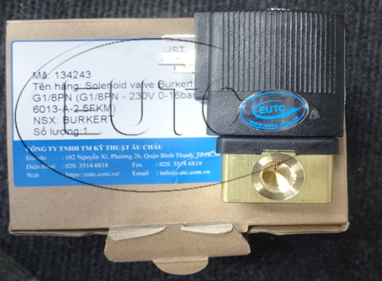 Solenoid valve Burkert G1/8PN (G1/8PN - 230V 0-16bar 6013-A-2.5FKM)