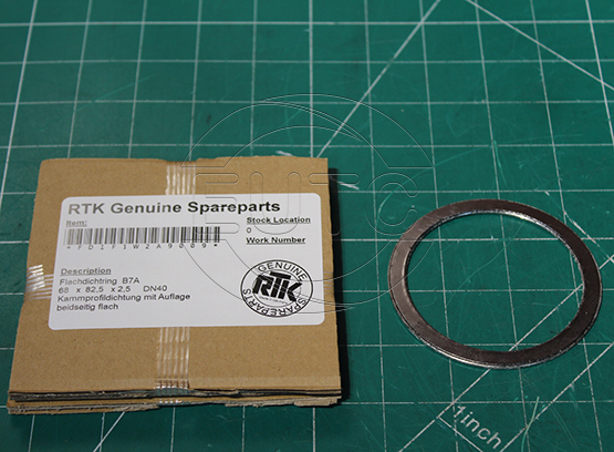 Flat sealing ring 68 x 82.5 x 2.5 DN 40/50 comb profile sealing with flange both sides flat