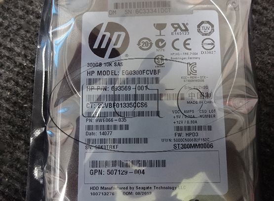 HP SAS 300GB 10K 2.5