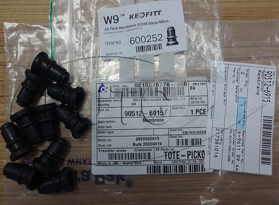 Membrane W9 EPDM 10pcs OEM code: 600252