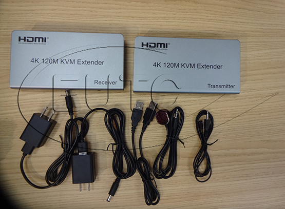 Bộ kéo dài HDMI qua cáp mạng 120M 4K có cổng USB HL-HDMI-120KVM