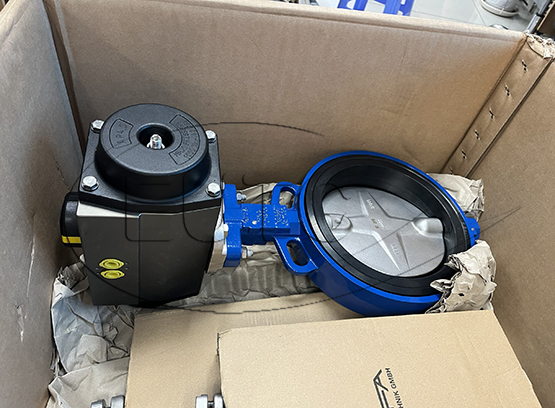 Pneum. Operated butterfly valve