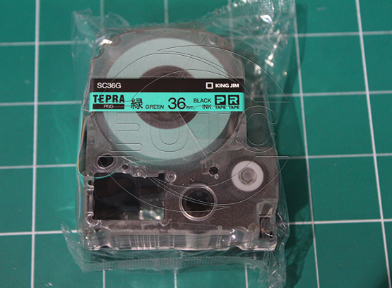 Label printing tape (Tepra tape SC36G - 36mm - Green)