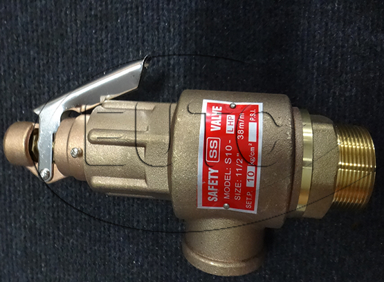 BRASS THREADED SAFETY VALVE WITH HANDLE