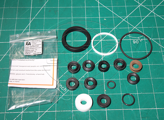 Sealing kit for flanged valve ADF2D, DN20, SK50 PTFE/FKM/HNBR
